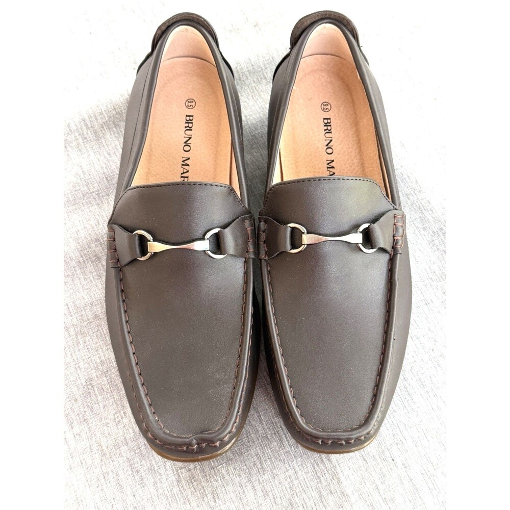 New Bruno Marc Henry-1 Men's Size 9.5 Shoes Brown slip on